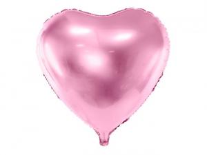 Foliopallo 45 cm vaaleanpunainen sydän