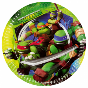 Ninja Turtles pieni pahvilautanen 18 cm, 8 kpl