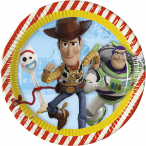 Toy Story 4 isot pahvilautaset 23 cm, 8 kpl