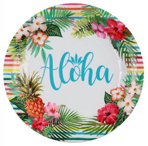 Aloha pahvilautaset 22,5 cm, 10 kpl