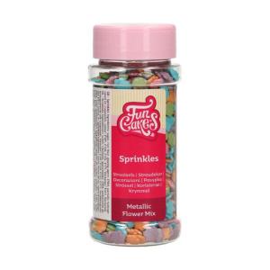 Syötävät metallinhohtoiset kukkakoristeet, 70 g - FunCakes