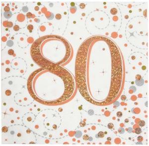Iso lautasliina ruusukultainen folio "80"
