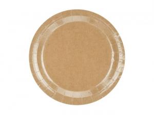 Iso pahvilautanen rustiikkinen ruskea 23 cm, 6 kpl
