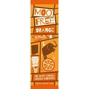 Moo Free appelsiinisuklaapatukka, 20g (maidoton, soijaton, gluteeniton, vehnätön)