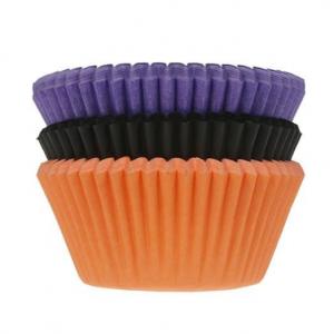 Muffinivuoat oranssi-musta-violetti, 75 kpl - House of Marie