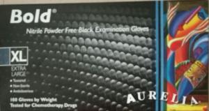 Nitriilikäsine Spino koko XL puuteriton musta, 100 kpl