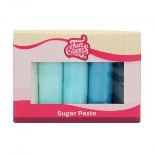 Sokerimassa värilajitelma siniset värit, 5x100g - FunCakes