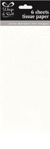 Silkkipaperi valkoinen n. 50x70 cm, 6 arkkia