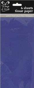 Silkkipaperi tummansininen n. 50x70 cm, 6 arkkia