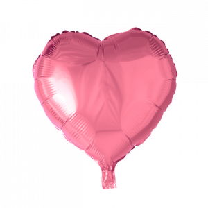 Foliopallo sydän vaaleanpunainen 46 cm