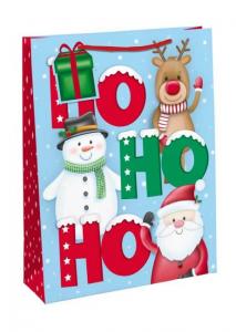 Joululahjakassi "HO, HO, HO", keskikokoinen