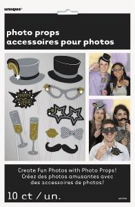 Photo Booth tarvikkeet uuden vuoden juhliin, 10 kpl