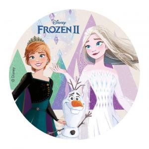 PÄIVÄYSTUOTE -  kakkukuva Frozen 2 Elsa, Anna ja Olaf, 20 cm, sokeriton