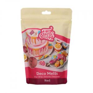 Deco Melts punainen, 250g - Funcakes