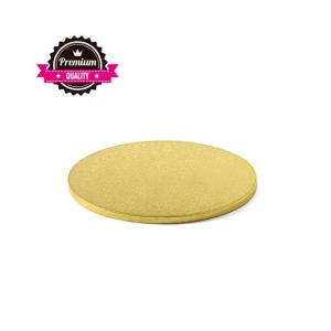 Kakkualusta, kulta pyöreä 25,5 cm (1,2 cm paksu)