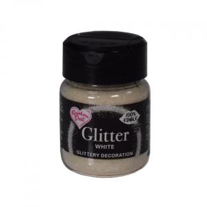 Syötävä glitteri, White (valkoinen) 40 g - Rainbow Dust