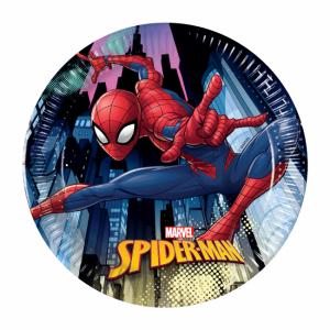 Spiderman/Hämähäkkimies "Team up" pienet pahvilautaset 20 cm, 8 kpl
