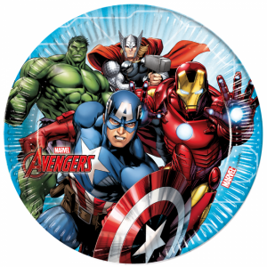 Avengers isot pahvilautaset 23 cm, 8 kpl