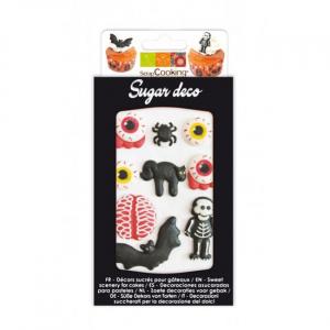Syötävät sokerikoristeet, kauhea halloween, 8 kpl  - Scrapcooking