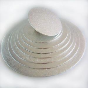 Kakkualusta, hopea pyöreä 12,5 cm, 4 mm paksu