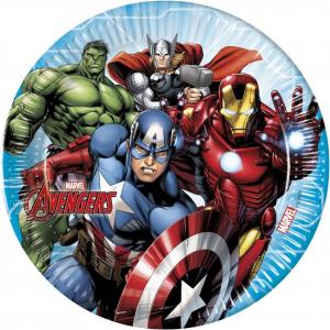 Avengers pahvilautaset 20 cm, 8 kpl