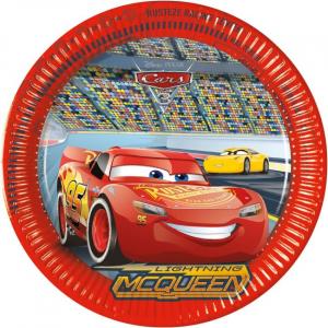 Cars Salama McQueen isot pahvilautaset 23 cm, 8 kpl