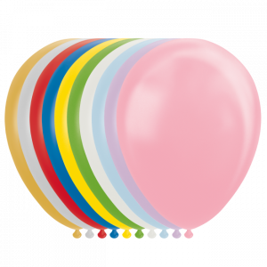 Ilmapallo helmiäismetallinen värimix 30cm, 10 kpl