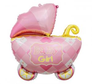 Foliopallo Baby Girl vaaleanpunaiset vauvanvaunut 90 cm