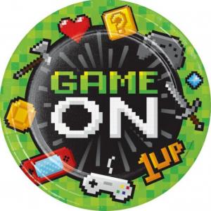 GAME ON suuret pahvilautaset 22 cm, 8 kpl