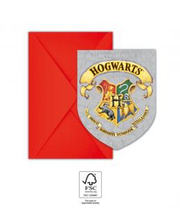 Harry Potter kutsukortit ja kirjekuoret, 6 kpl