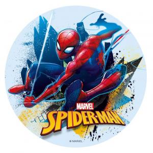 Syötävä kakkukuva Spiderman-Hämähäkkimies, sokeriton, 16 cm