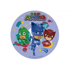 Syötävä kakkukuva PJMasks, sokeriton, 15,5 cm