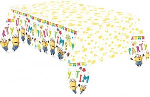 Minions Kätyrit paperinen pöytäliina "PARTY TIME", 1,2 x 1,8 m