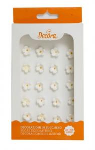 Syötävät sokerikukat pieni valkoinen, 30 kpl