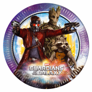 Guardians of the Galaxy suuret pahvilautaset 23 cm, 8 kpl