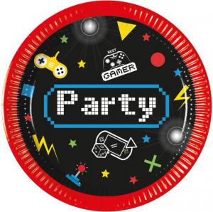 Gaming party pienet pahvilautaset 20 cm, 8 kpl