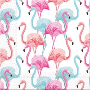 Trooppiset flamingot suuret lautasliinat, 20 kpl