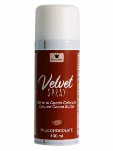 Velvet spray / suklaaspray maitosuklaa, 400 ml, ei E171 - Martellato