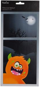 Halloween ikkunakoriste monsteri 13 x 30 cm