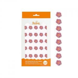 Syötävät sokerikukat pieni vaaleanpunainen, 30 kpl