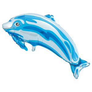 Delfiini foliopallo sininen 80 x 48 cm