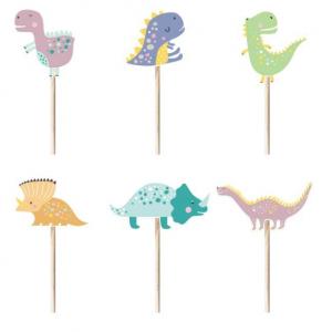 Dinosaurukset kakunkoristeet, 6 kpl