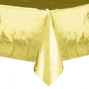 Muovinen pöytäliina metallinen kulta, 137x274 cm