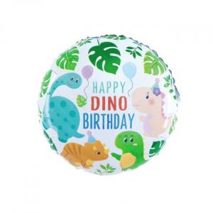 Foliopallo DINO Birthday pyöreä 45 cm