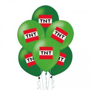 Vihreät TNT Tietokonepeli-aiheiset ilmapallot, 12 kpl