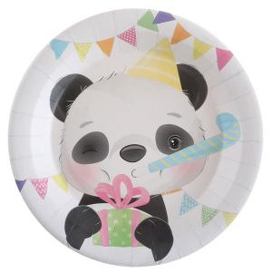 Panda suuri pahvilautanen 22,5 cm, 10 kpl