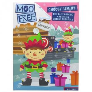 Moo Free maidoton ja gluteeniton joulukalenteri riisijuomasuklaa