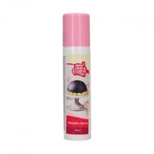 Syötävä spray - metallimusta, 100 ml - Funcakes