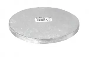 Kakkualusta, hopea pyöreä 25 cm (1,2 cm paksu)
