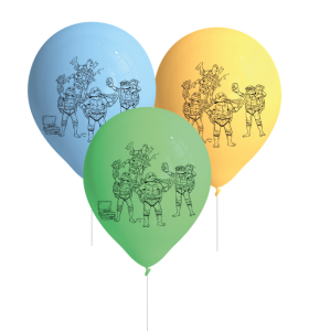 Ninja Turtles Teini-ikäiset mutanttininjakilpikonnat ilmapallot värimix, 8 kpl